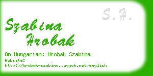 szabina hrobak business card